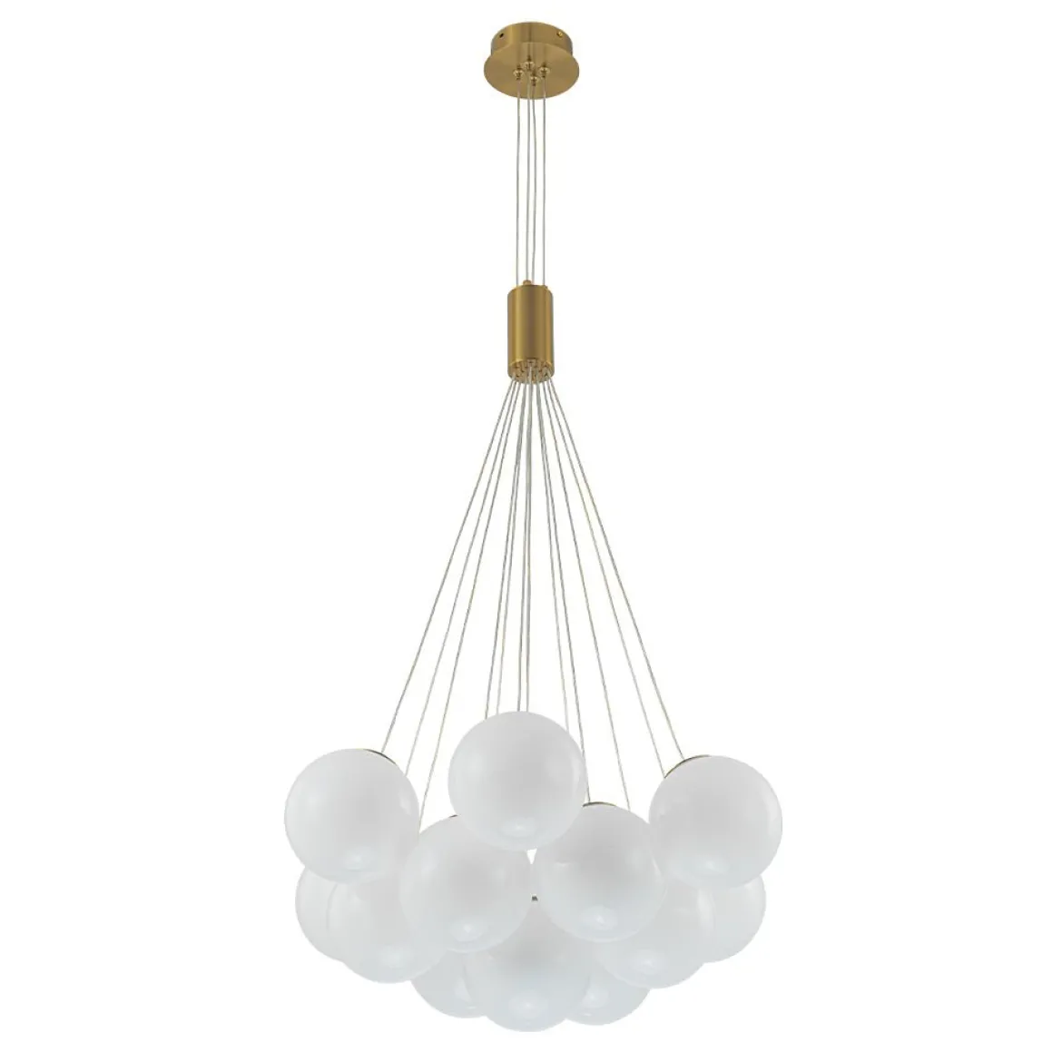 Glam Shine Opal Glass Globe Cluster Bubble Chandelier