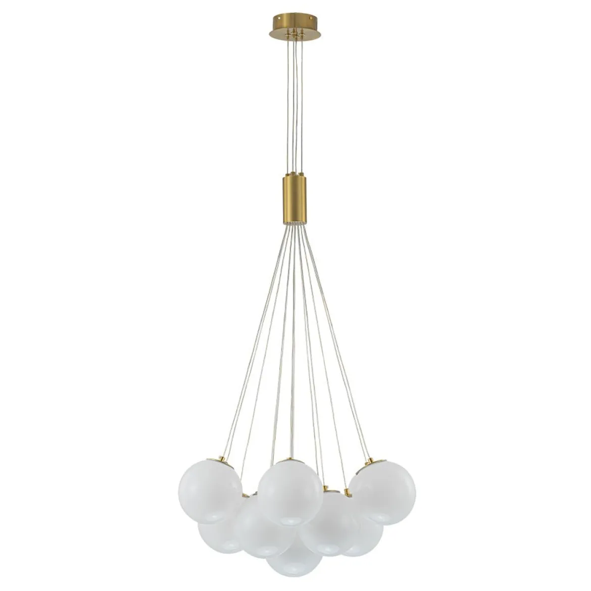 Glam Shine Opal Glass Globe Cluster Bubble Chandelier