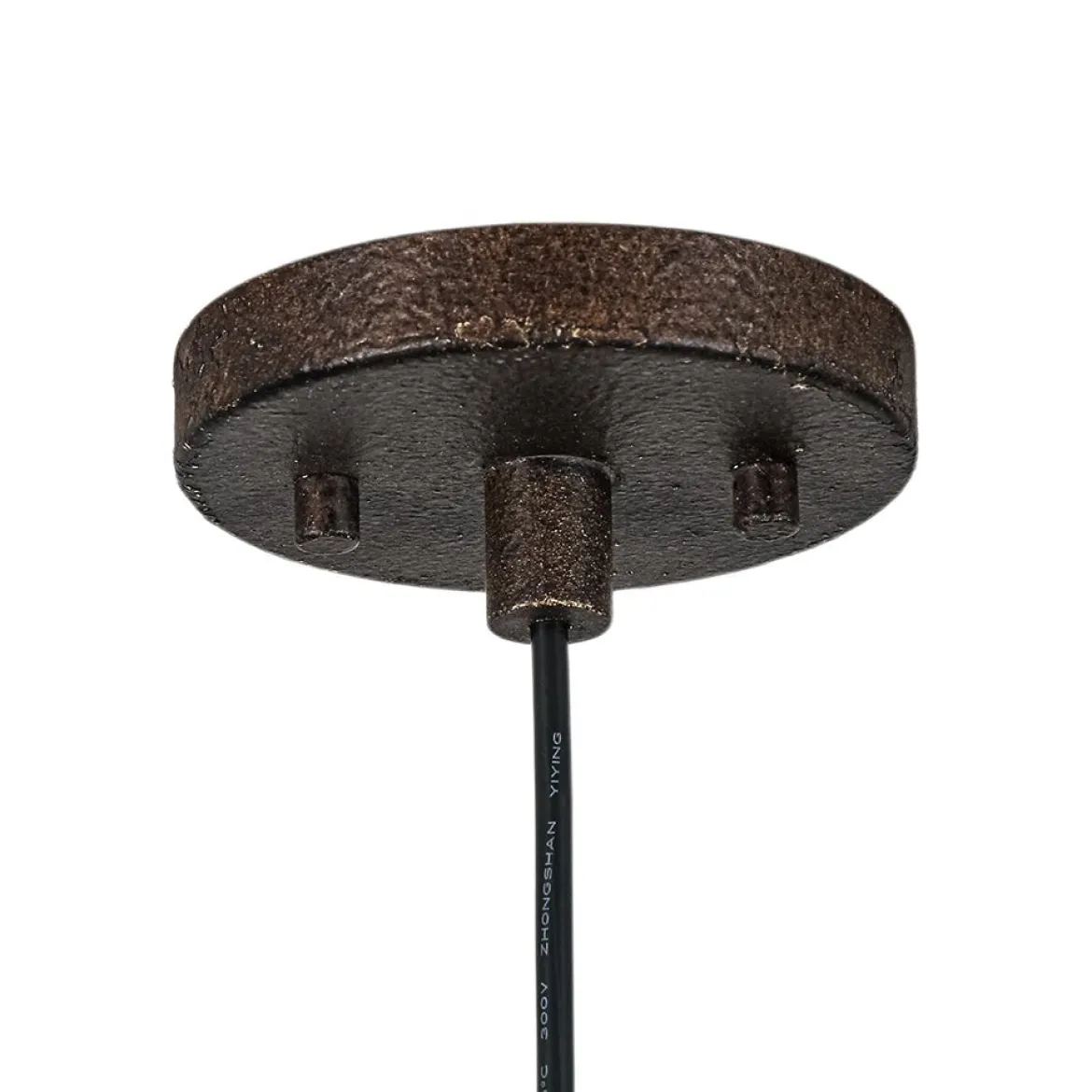 Hand-Applied Aged Bronze Patina Oversized Metal Dome Pendant
