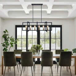 Industrial Farmhouse Rectangular Kitchen Island Pendant