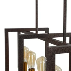 Industrial Farmhouse Rectangular Kitchen Island Pendant