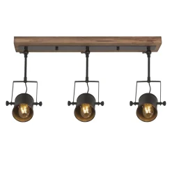 Industrial 3-Light Semi Flush Track Light