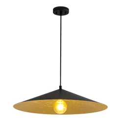 Industrial Oversized Iron Flat Cone Kitchen Pendant Light