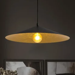 Industrial Oversized Iron Flat Cone Kitchen Pendant Light