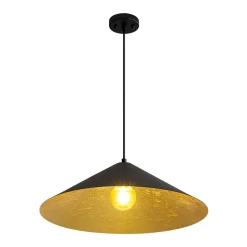 Industrial Oversized Iron Flat Cone Kitchen Pendant Light