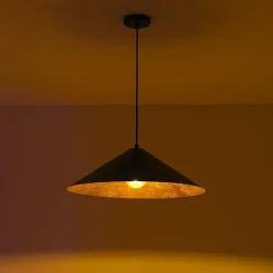 Industrial Oversized Iron Flat Cone Kitchen Pendant Light