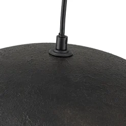 Industrial Oversized Iron Bell Dome Pendant Light Black Gold Powder