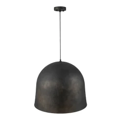 Industrial Oversized Iron Bell Dome Pendant Light Black Gold Powder