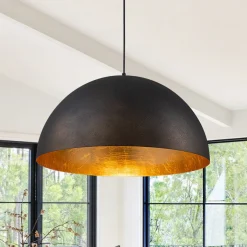 Industrial Oversized Large Metal Dome Pendant Light