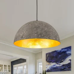 Industrial Oversized Large Metal Dome Pendant Light