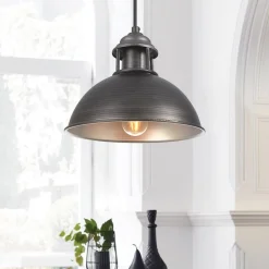 Industrial Single Pot Lid Dome Pendant