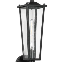 IP23 Black Manor 1-Light Lantern Outdoor Wall Sconce