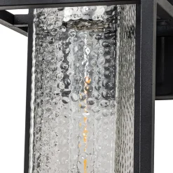 IP23 Black Waterproof 1-Light Square Cage Outdoor Wall Sconce