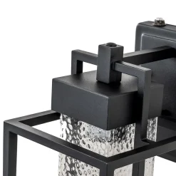 IP23 Black Waterproof 1-Light Square Cage Outdoor Wall Sconce