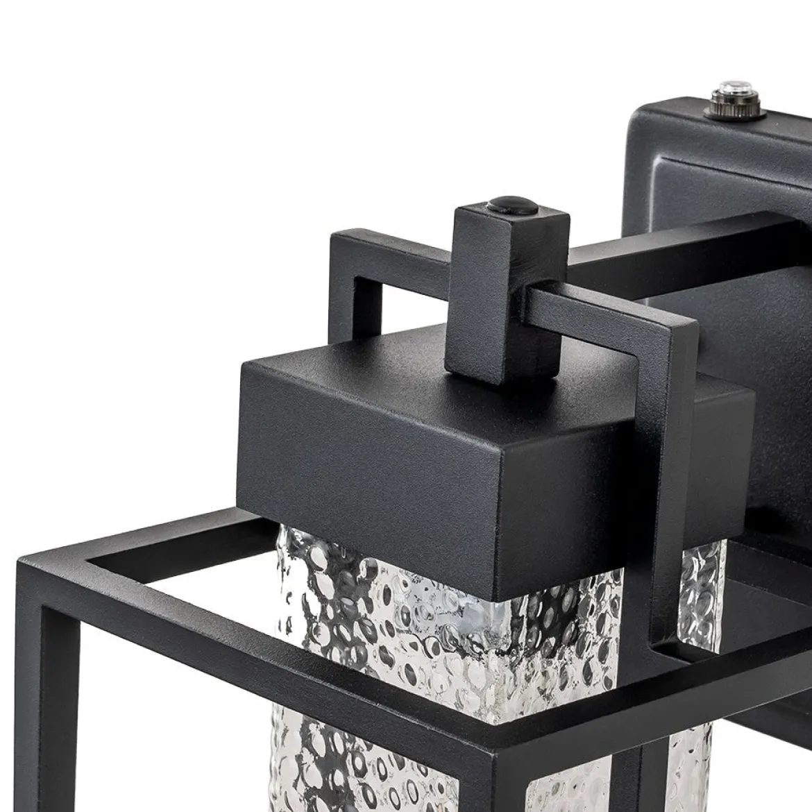 IP23 Black Waterproof 1-Light Square Cage Outdoor Wall Sconce