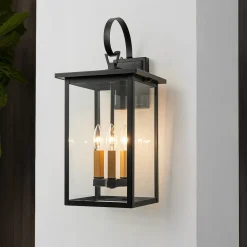 IP23 Farmhouse Square Lantern Outdoor Wall Sconce