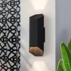 IP54 Up and Down Black Geometric Tube LED Outdoor Wall Light