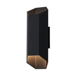 IP54 Up and Down Black Geometric Tube LED Outdoor Wall Light