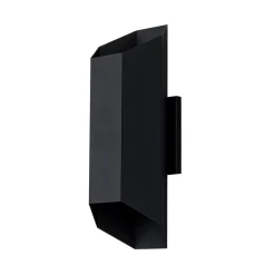IP54 Up and Down Black Geometric Tube LED Outdoor Wall Light