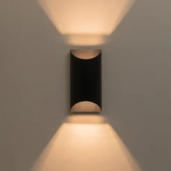 IP54 Up and Down Black Tunnel LED Outdoor Wall Lamp