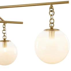 3-light Adjustable Gradual White Glass Globe Sputnik Chandelier