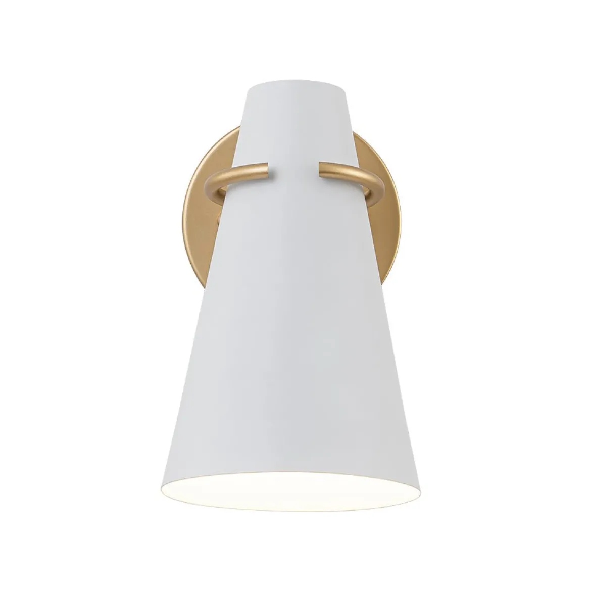 1-Light Adjustable Head Metal Cone Vanity Wall Sconce