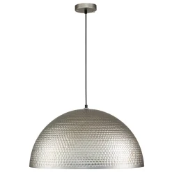 1-Light Antique Oversized Hammered Dome Pendant Light