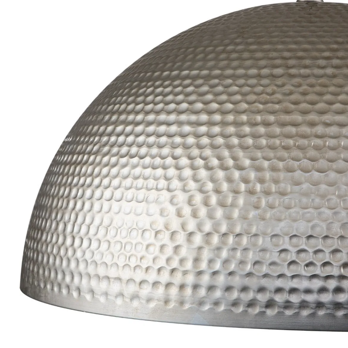 1-Light Antique Oversized Hammered Dome Pendant Light