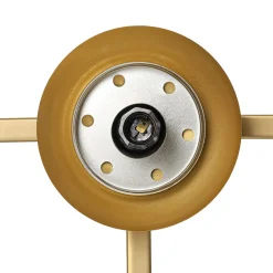 3-Light Brass Ribbed Glass Globe Vanity Wall Sconce