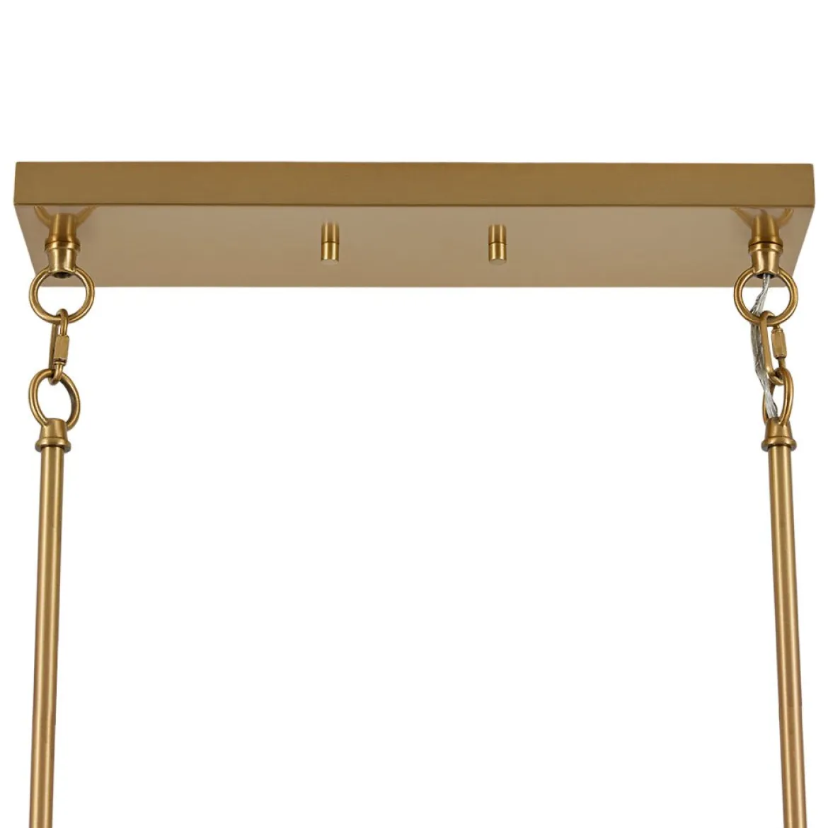 3-Light Brushed Gold Black Cone Island Chandelier