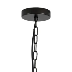 3-Light Candle Style Large Fabric Drum Cage Chandelier