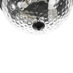 3-light Clear Water Glass Flush Mount Ceiling Light