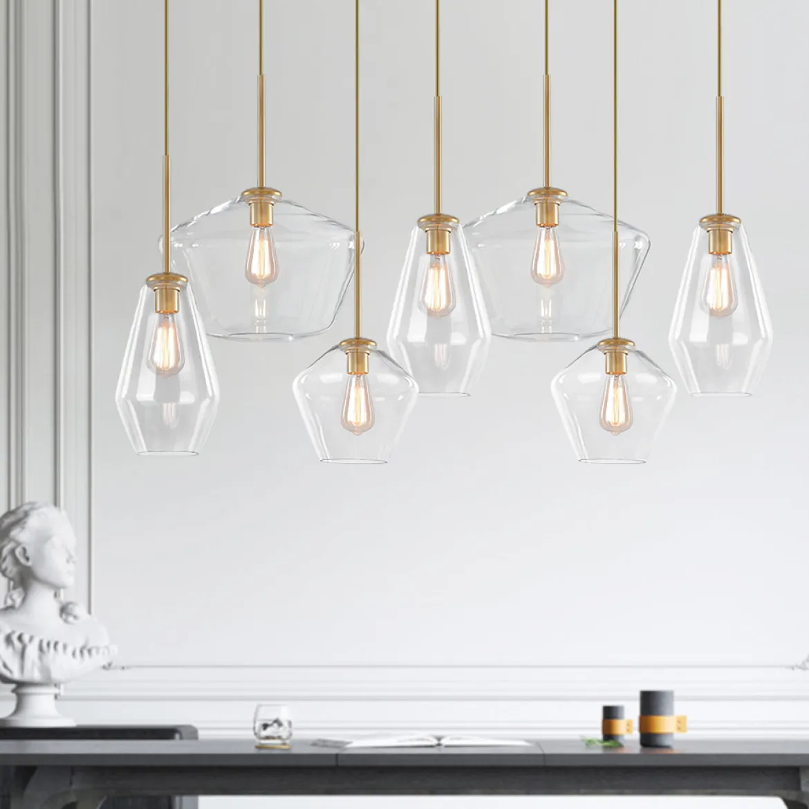 7-light Cluster Kitchen Island Pendant Lighting
