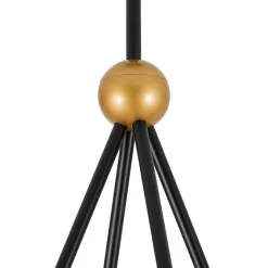 4-Light Cluster White Fabric Cone Shade Chandelier