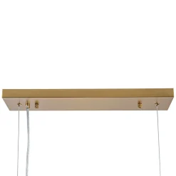 8-Light Color Tinted Glass Globe Bubble Linear Island Chandelier