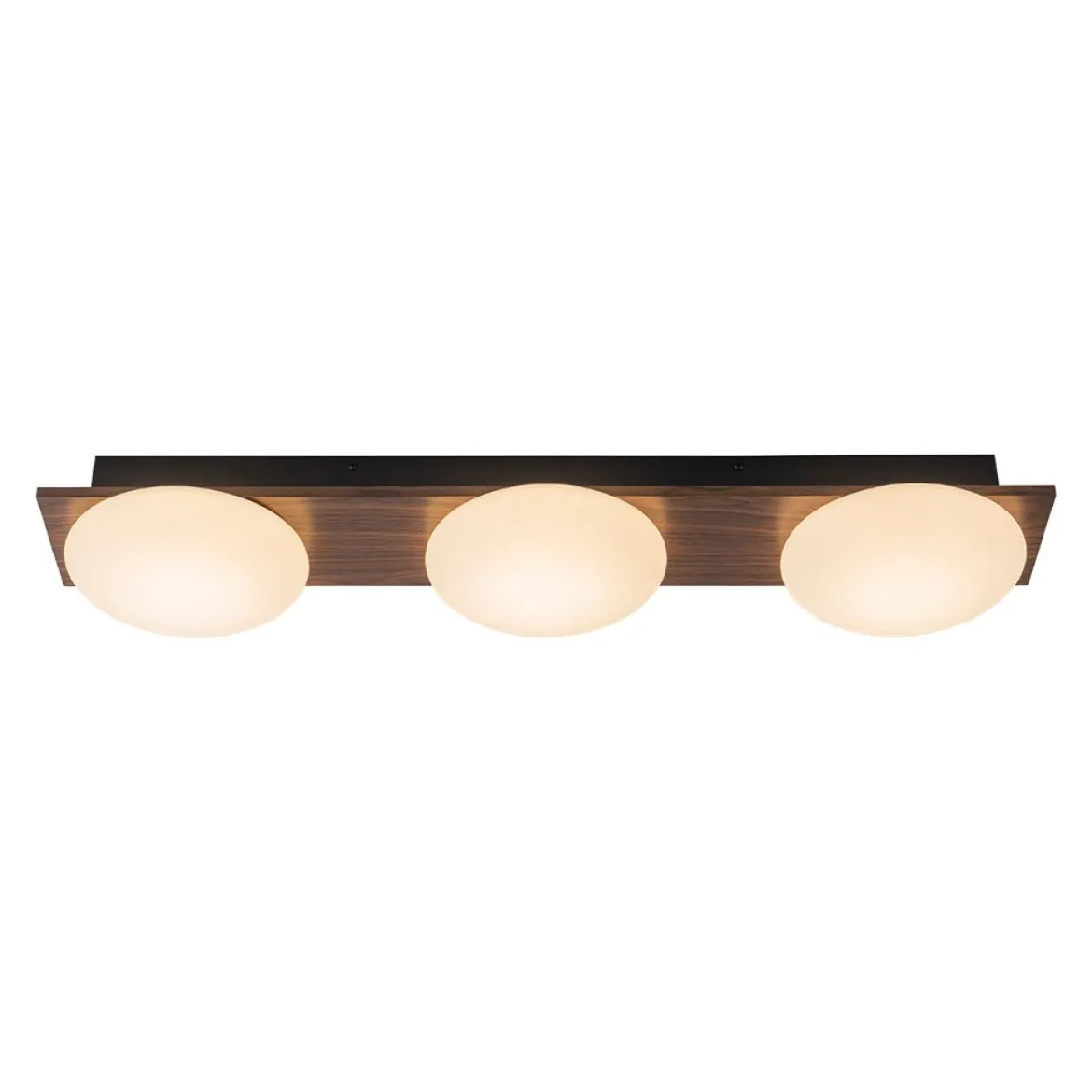 3-Light Dimmable LED Rustic Linear Flush Mount Light