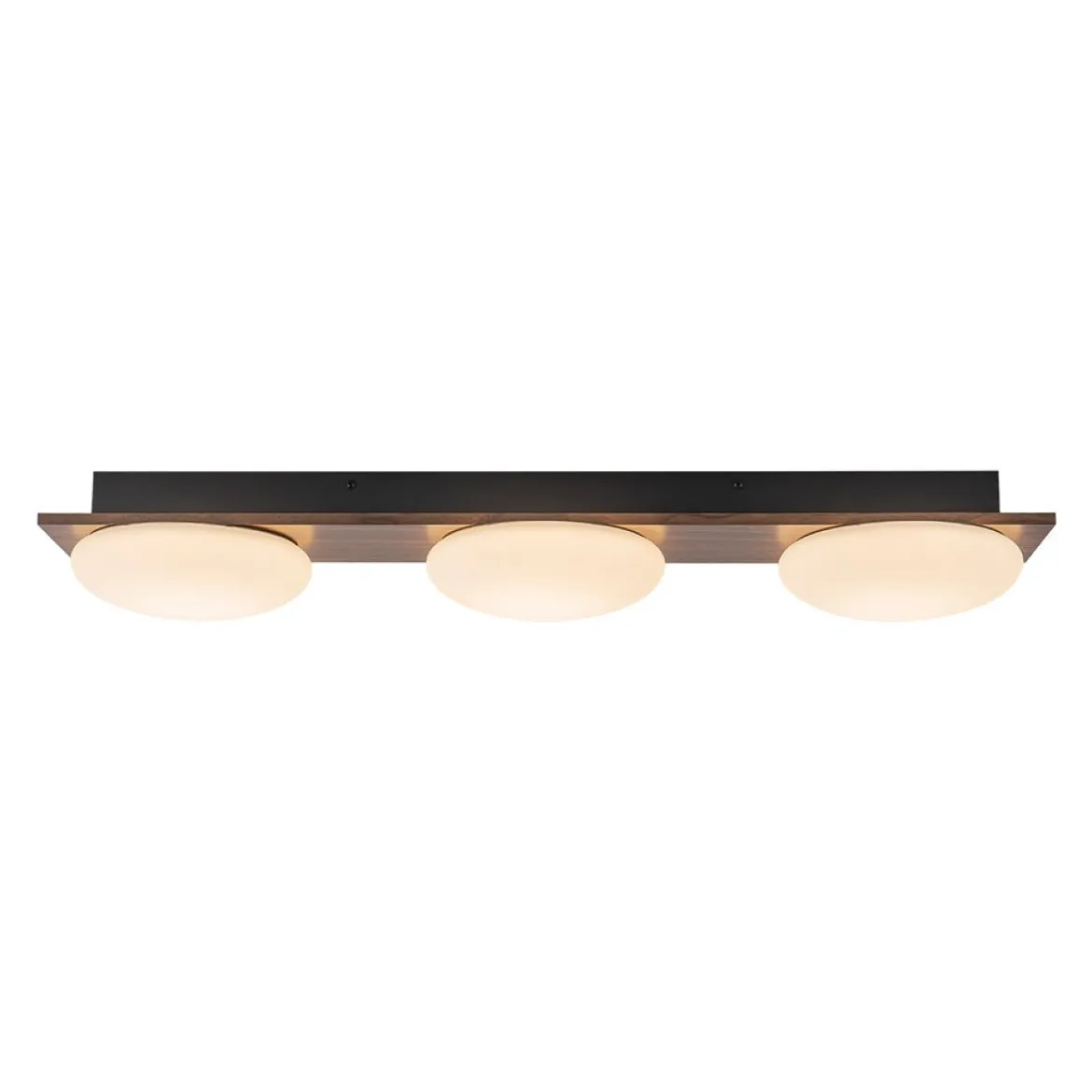 3-Light Dimmable LED Rustic Linear Flush Mount Light