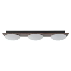 3-Light Dimmable LED Rustic Linear Flush Mount Light