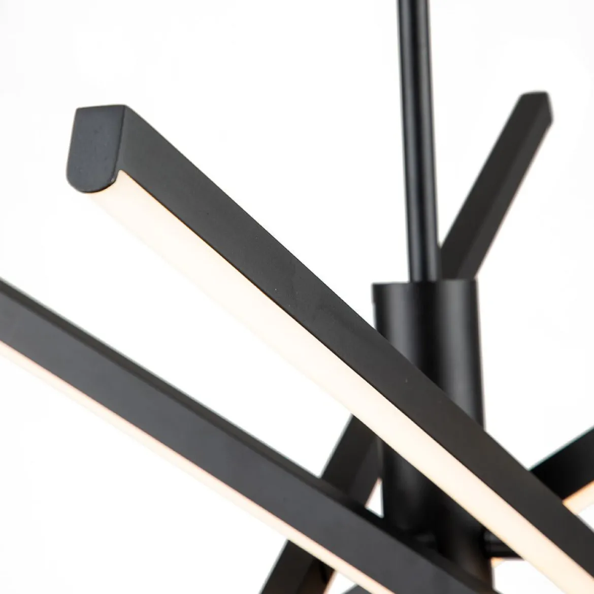 4-Light Dimmable LED Tube Sputnik Chandelier