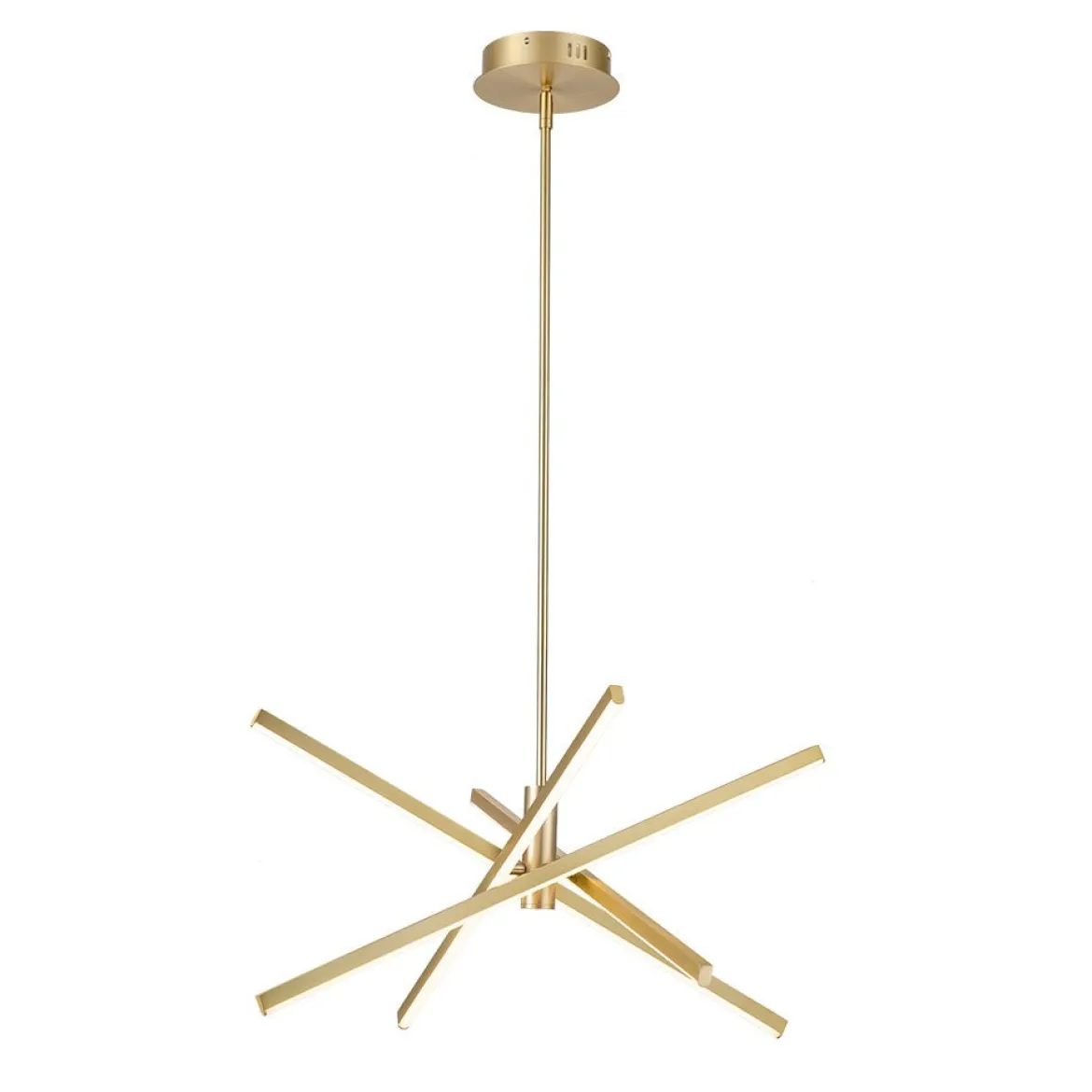 4-Light Dimmable LED Tube Sputnik Chandelier