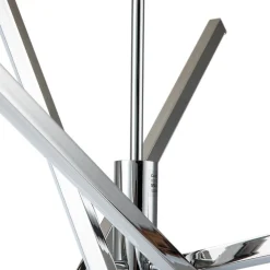4-Light Dimmable LED Tube Sputnik Chandelier