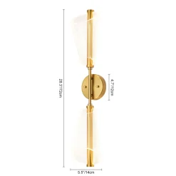 2-Light Dimmable LED Up Down Conical Vanity Wall Sconce