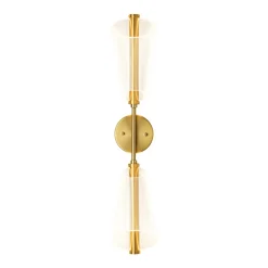 2-Light Dimmable LED Up Down Conical Vanity Wall Sconce