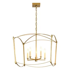 5-light French Antique Candle Style Lantern Pendant Chandelier