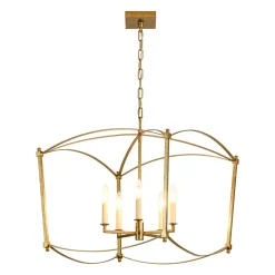 5-light French Antique Candle Style Lantern Pendant Chandelier