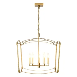5-light French Antique Candle Style Lantern Pendant Chandelier