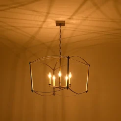5-light French Antique Candle Style Lantern Pendant Chandelier