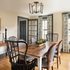 4-light French Antique Candle Style Lantern Semi Flush