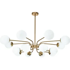 16-Light Frosted Glass Globe Bubble Sputnik Chandelier