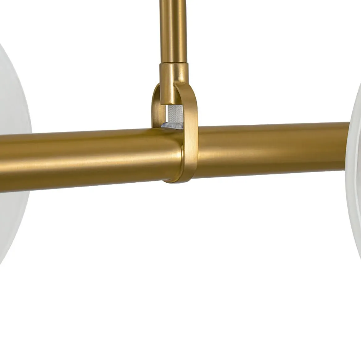 6-Light Frosted Glass Globe Linear Island Chandelier
